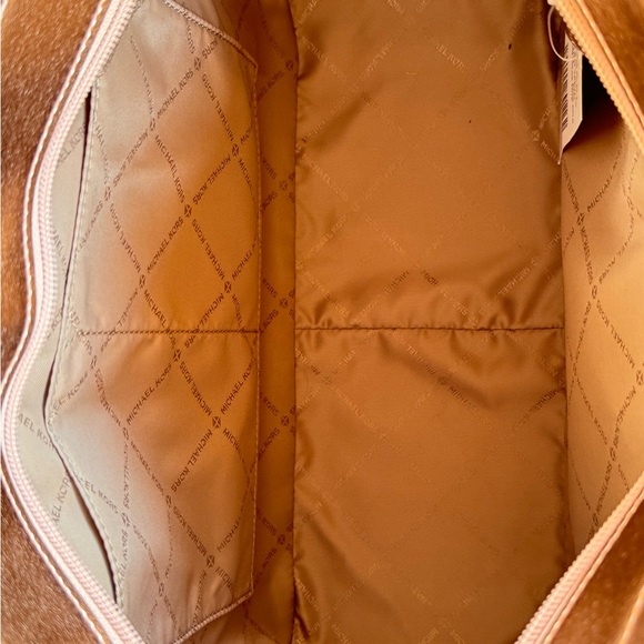 Michael Kors Jet Set Travel Large Chain Shoulder Tote Bag + Wallet MK Rose Gold - Picture 10 of 13